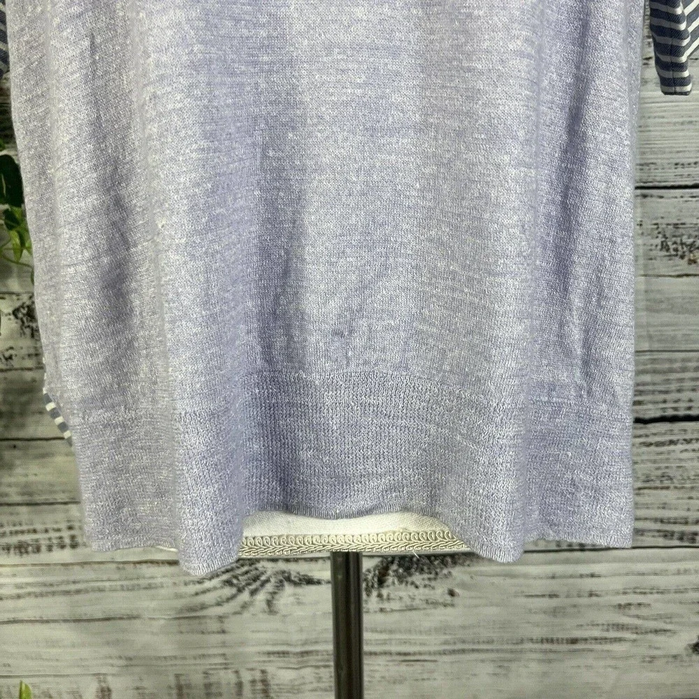 J Crew Sweater Shirt size XXS Purple Lilac Wool Lilac Striped College School